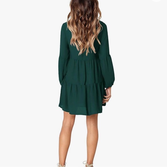 Amazon Dresses & Skirts - Women Dress V Neck Casual Loose Flowy Swing Shift Dresses size s